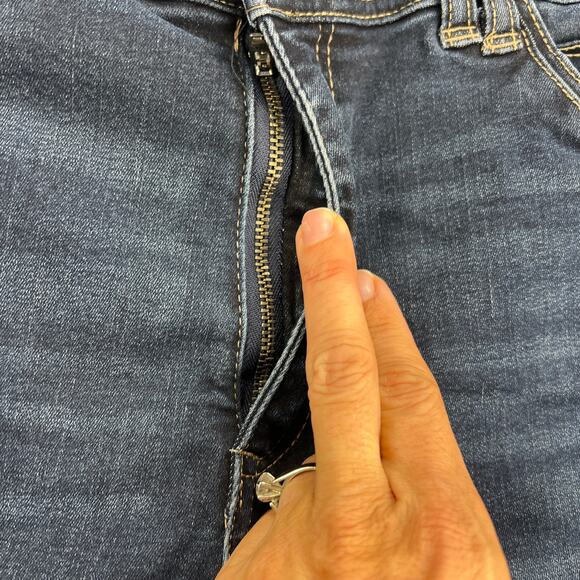 Democracy "Ab"Technology Dark Wash Boot Cut Mid Rise Tummy Control Jeans Size 14 - Picture 9 of 16